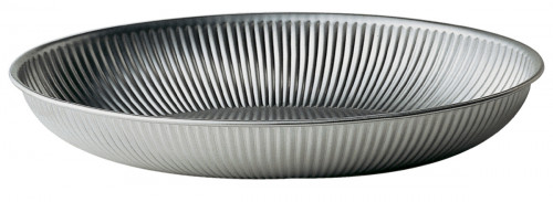 Corbeille ovale gris inox 26,5x18,5x3,5 cm Degrenne