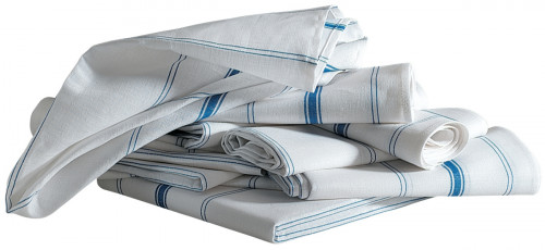 Torchon blanc coton 77x50 cm (12 pièces)