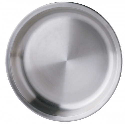 Plateau à fruits de mer rond gris inox Ø 50 cm Lacor