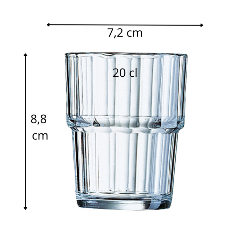 Gobelet verre trempé 20 cl Norvege Arcoroc