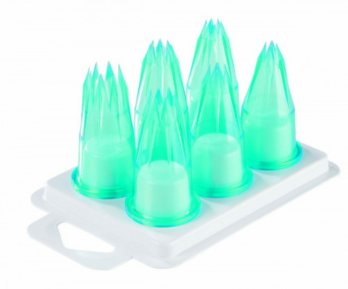 Boîte de 6 douilles cannelées plastique Ø 3,5 cm 6 cm (6 pièces)