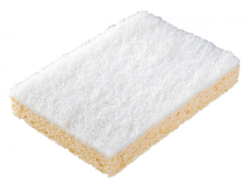 Tampons abrasifs sur éponge blanc 12x8x2,2 cm (10 pièces)