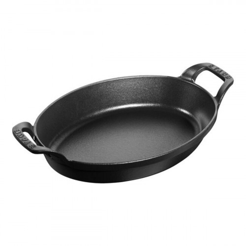 Plat ovale noir fonte d'acier 24 cm Staub