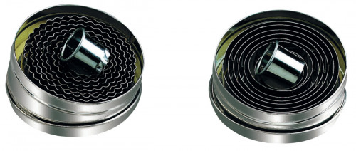 Découpoirs cannelés inox 13,2x12,6x4,2 cm Lacor (9 pièces)