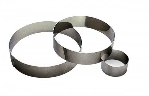 Cercle à mousse inox Sans revêtement Ø 14 cm 4,5 cm Gobel