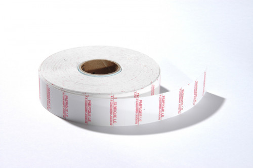 Sachet de 14000 étiquettes « Fabriqué le / A consommer jusqu'au » 2 lignes papier 2x1,6 cm Non repositionnable Non décollable Avery (14000 pièces)