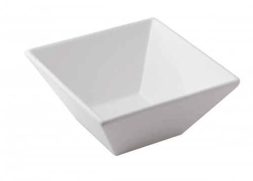 Saladier carré blanc porcelaine vitrifiée 15 cm Edina Pro.mundi