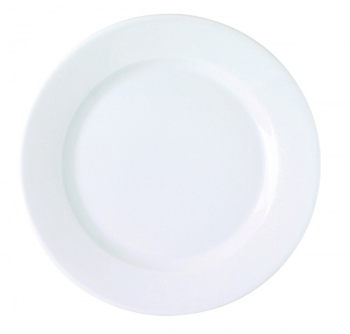 Assiette plate rond blanc porcelaine Ø 21 cm K