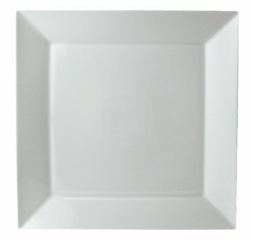 Assiette plate carré blanc porcelaine 21,5x21,5 cm Classic Square Pro.mundi