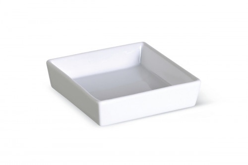 Ravier carré blanc porcelaine vitrifiée 14 cm Edina Pro.mundi