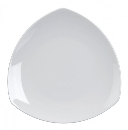 Assiette plate triangulaire blanc porcelaine 19x19 cm Bermudes