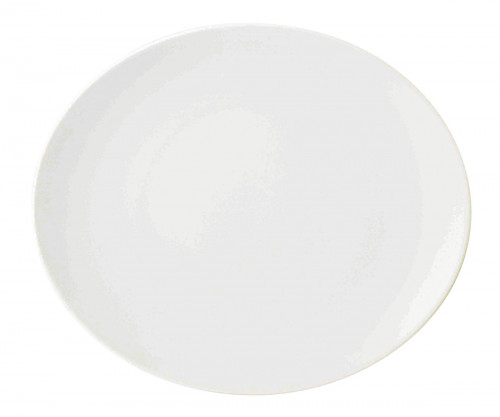 Assiette à steak ovale blanc porcelaine vitrifiée Pro.mundi