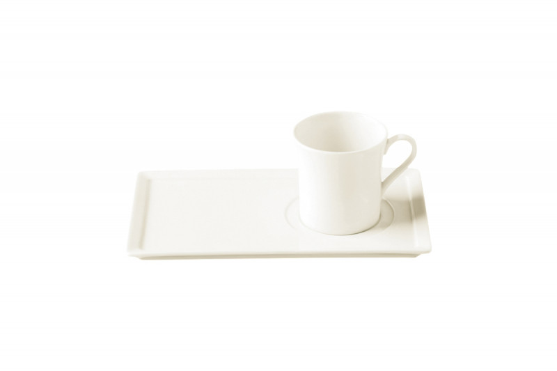 Assiette plate rectangulaire ivoire porcelaine vitrifiée 24 cm Allspice Rak