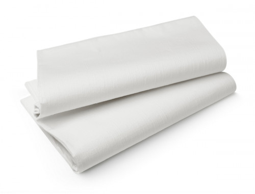 Nappe blanc non tissé 110x110 cm Evolin Duni (50 pièces)