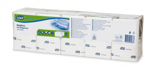 Serviette blanc ouate de cellulose 33x21,6 cm Tork (1125 pièces)