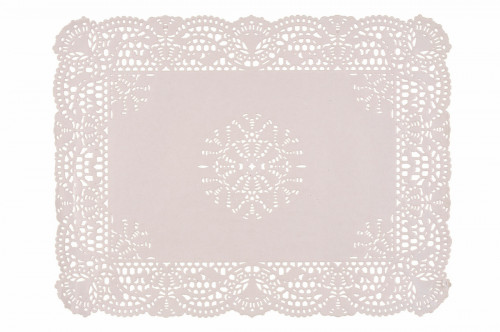 Dentelle rectangulaire blanc 45x35 cm (250 pièces)