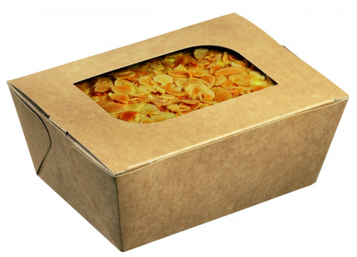 Boîte avec couvercle fenêtre rectangulaire beige 14x10,5 cm 50 cl Solia (50 pièces)