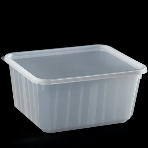 Barquette avec couvercle rectangulaire blanc 18,5x14,3x5,4 cm 110 cl Carty (100 pièces)