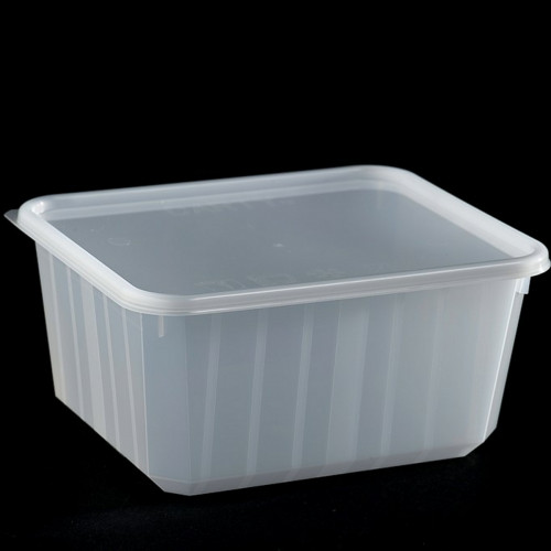 Barquette avec couvercle rectangulaire blanc 18,5x14,3 cm 180 cl Carty (100 pièces)