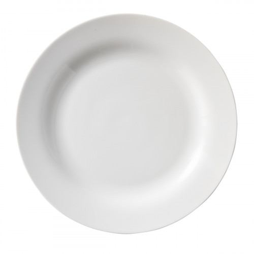 Assiette plate rond blanc porcelaine Ø 24 cm Bazik Essentials Collection