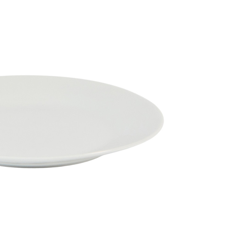 Assiette plate rond blanc porcelaine Ø 19 cm Bazik Essentials Collection