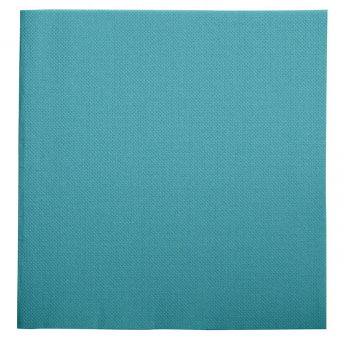 Serviette bleu lagon ouate de cellulose 38x38 cm Lisah Pro.mundi (50 pièces)