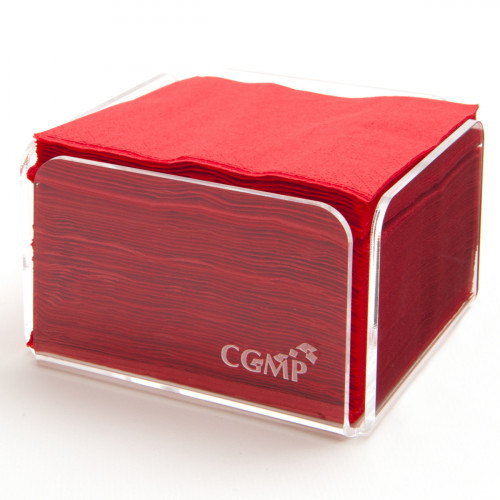 Serviette rouge ouate de cellulose 20x20 cm Celi Ouate Manufacture De L'ephemere (50 pièces)