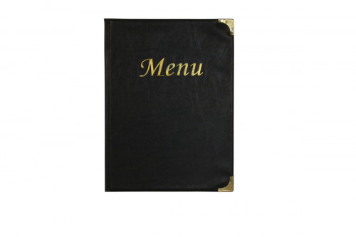 Protège-menu A4 rectangulaire noir 10 vues ajoutables Securit