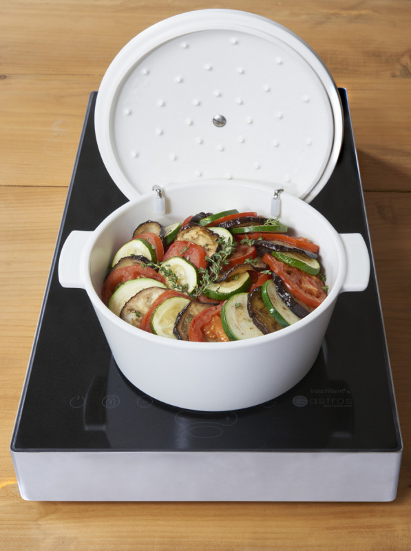 Cocotte sans couvercle rond noir porcelaine culinaire Ø 16,4 cm Revolution Revol