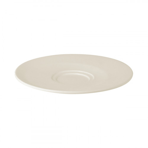 Sous-tasse à expresso rond ivoire porcelaine vitrifiée Ø 14,5 cm Giro Rak