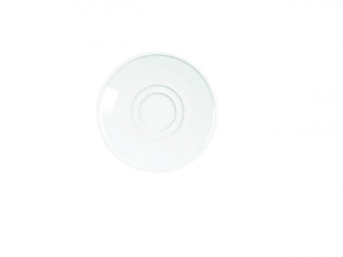 Sous-tasse à expresso rond blanc porcelaine vitrifiée Ø 13 cm Brasserie Astera