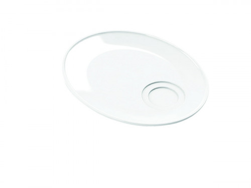 Sous-tasse à thé / déjeuner gourmand rond blanc porcelaine vitrifiée 21 cm Brasserie Astera
