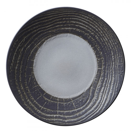 Assiette coupe plate rond gris porcelaine Ø 28,3 cm Arborescence Revol