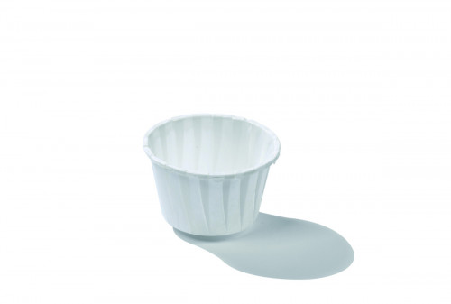 Caissette rond blanc Ø 3,8 cm 8,8 cm 3 cl (100 pièces)