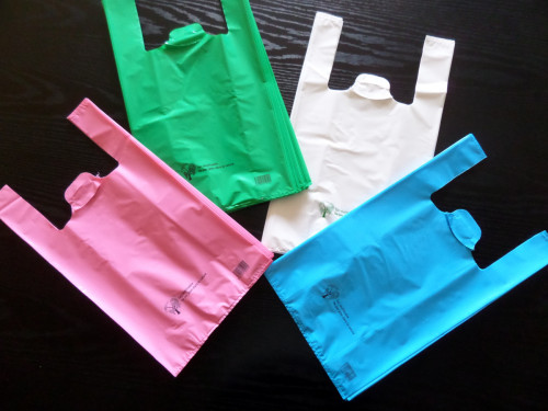 Sac bretelle plastique blanc 26x45 cm 50 microns (500 pièces)