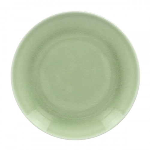 Assiette coupe plate rond vert porcelaine vitrifiée Ø 17,9 cm Vintage Rak