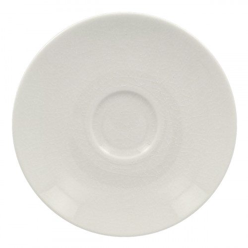 Sous-tasse à déjeuner rond blanc porcelaine vitrifiée Ø 17 cm Vintage Rak