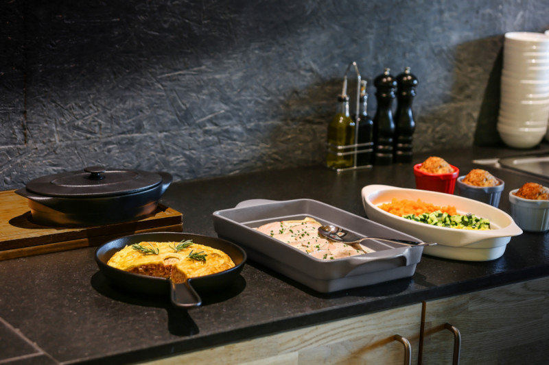 Terrine rectangulaire gris porcelaine vitrifiée 24x10 cm Chefs Fusion Rak