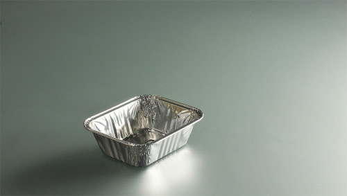 Barquette rectangulaire gris aluminium 15x12,4x4,4 cm 49 cl (100 pièces)