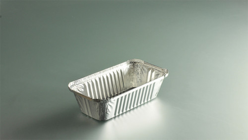 Barquette operculable rectangulaire gris aluminium 20,1x10,9x4,9 cm 68,5 cl (100 pièces)