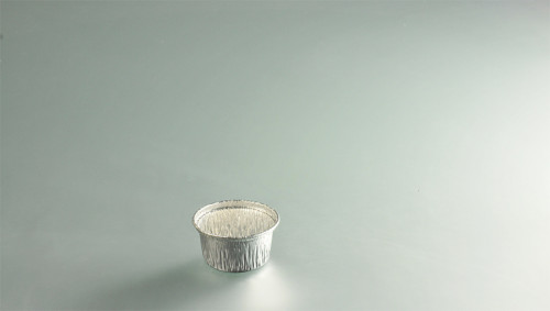 Godet rond gris aluminium Ø 7,5 cm 9 cl (100 pièces)