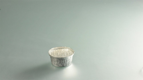 Godet rond gris aluminium Ø 8,5 cm 12,5 cl (100 pièces)