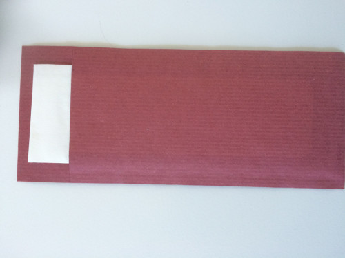 Pochette bordeaux ouate de cellulose 8,5x20 cm Ecoline (100 pièces)