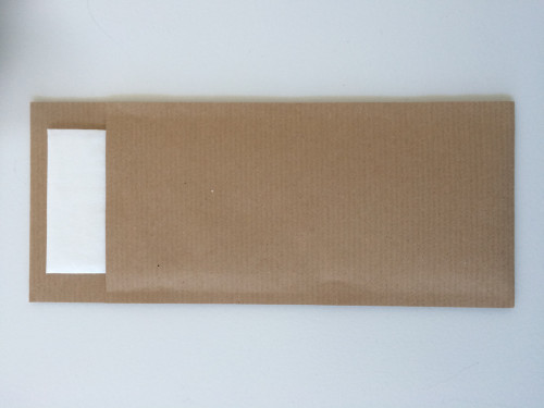 Pochette brun ouate de cellulose 8,5x20 cm Ecoline (100 pièces)