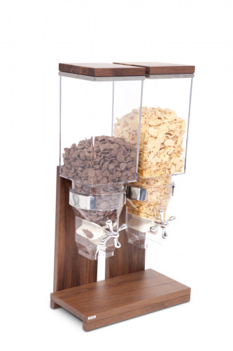 Distributeur à céréales brun noyer 30 cm Nature Zepe