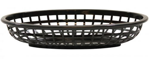 Corbeille ovale noir polypropylène (pp) 24x15x5 cm Classic Tablecraft