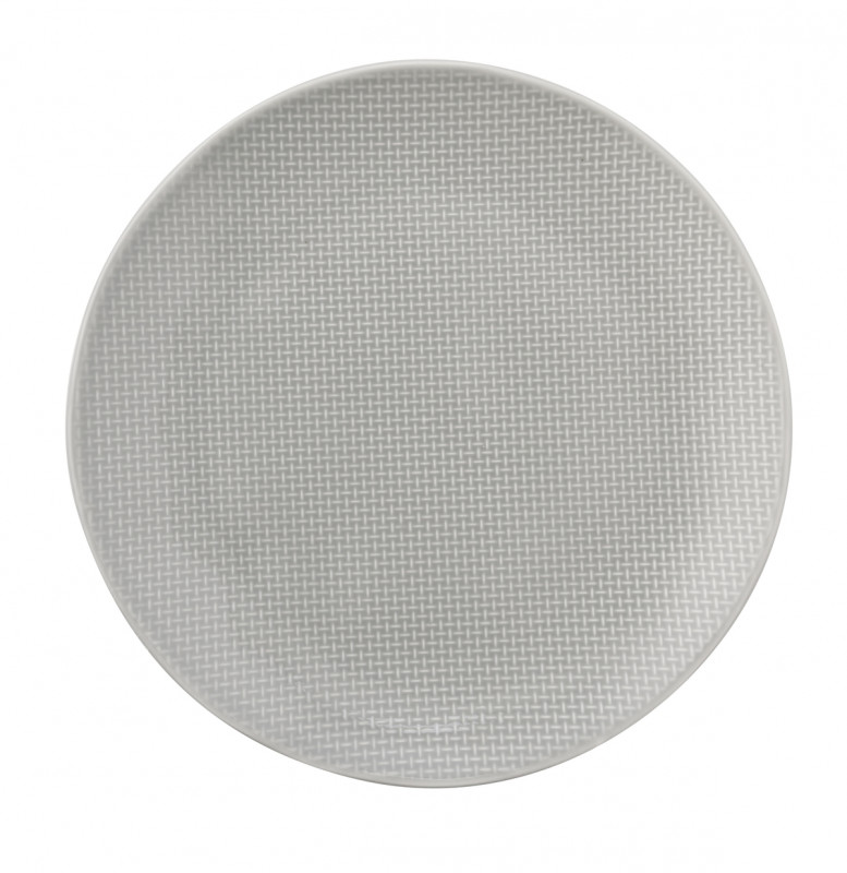 Assiette coupe plate rond gris grès Ø 20 cm Linen Vaisselle Pro.mundi -  ECOTEL NANTES