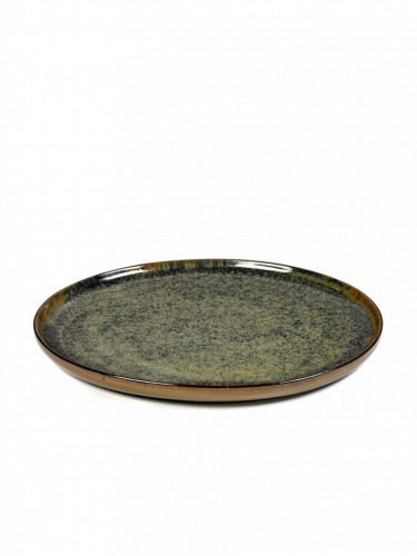 Assiette plate rond indi grey grès émaillé Ø 24 cm Surface Serax