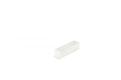Barrette de dégustation rectangulaire blanc résine Nacryl® 16,5 cm Mealplak