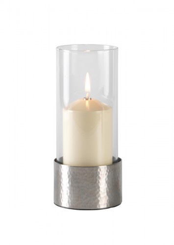 Photophore argent Ø 6,5 cm 15,5 cm Yago Candola